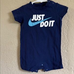 Nike Navy Baby Onesie with Slogan